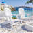 Sturdy HDPE Poly Lumber White Adirondack Chair – Ideal For Poolside, Patio & Garden