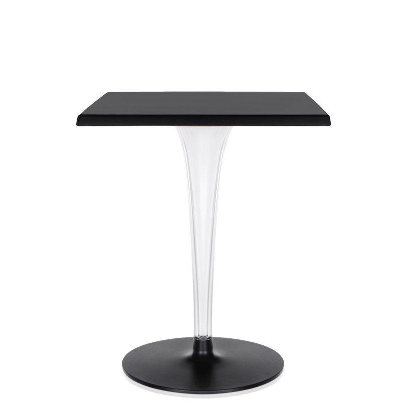 TopTop Dr. Yes 24" Square Black Acrylic Outdoor Table