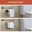 Porte-rouleau de papier hygiénique mural autoportant en acier inoxydable avec support à un poteau, sans perçage, noir mat-108125132