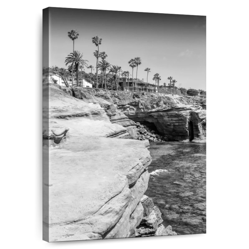 Gillard San Diego Sunset Cliffs Monochrome, 12" H x 8" W