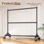 Commercial Heavy Duty Double Clothing Rack - Z Base Rolling Garment Rack, 250kg (550lbs) Capacity-564449584
