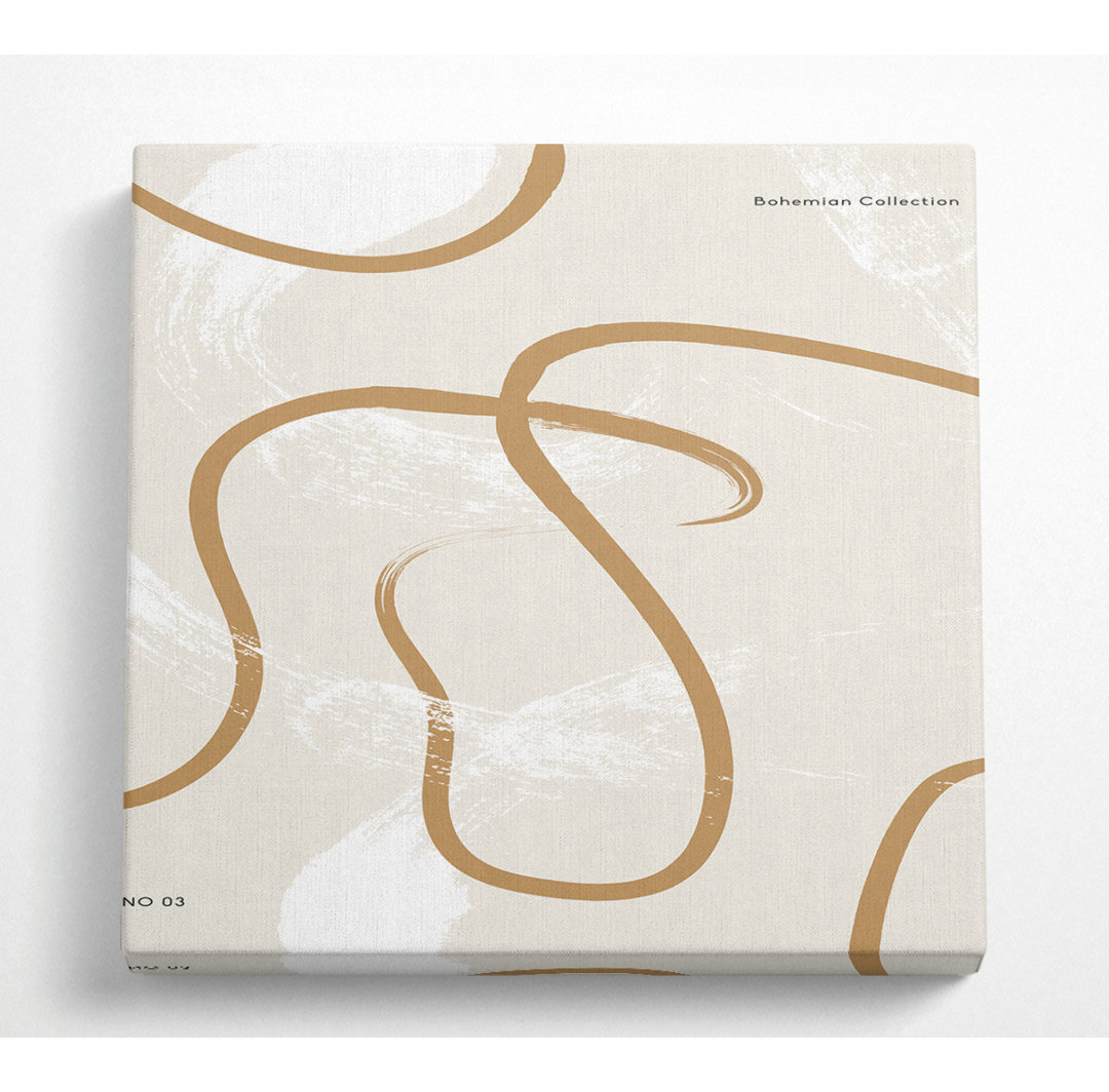 Beige Swirls - Kunstdrucke aus gewickelter Leinwand