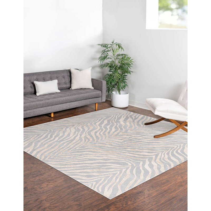 Tatte Animal Print Indoor Rug, Square 7'10"