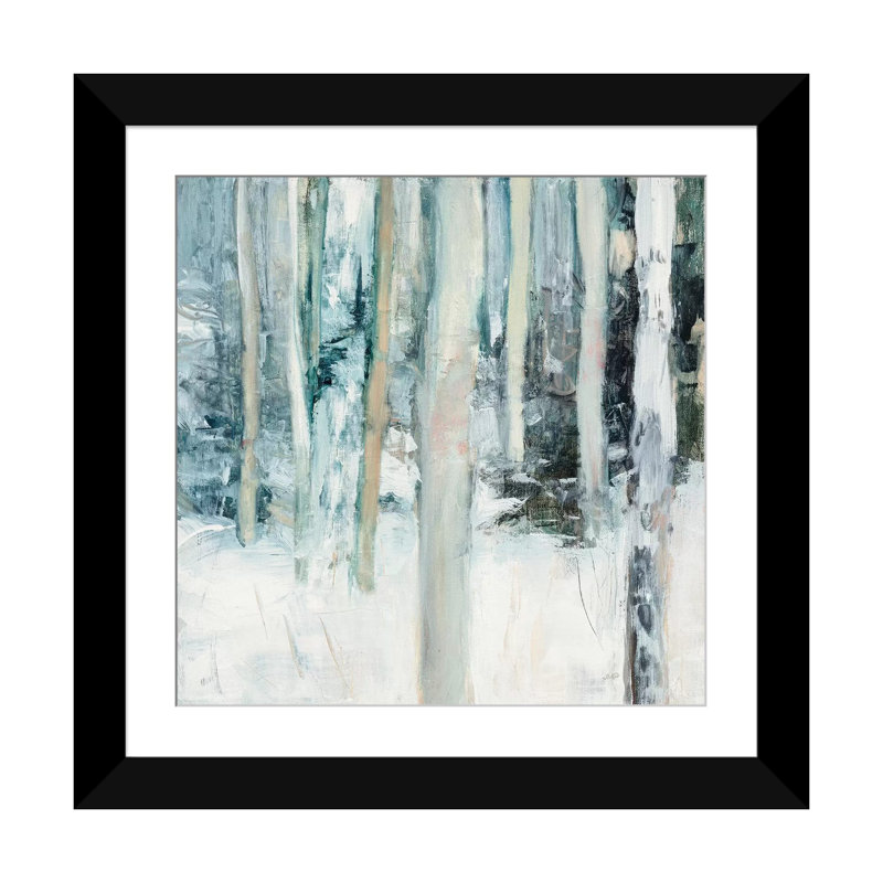 «Winter Woods I», reproduction d'impression sur toile tendue, H 16 po x l 16 po x P 1 po, Papier beaux-arts encadré noir