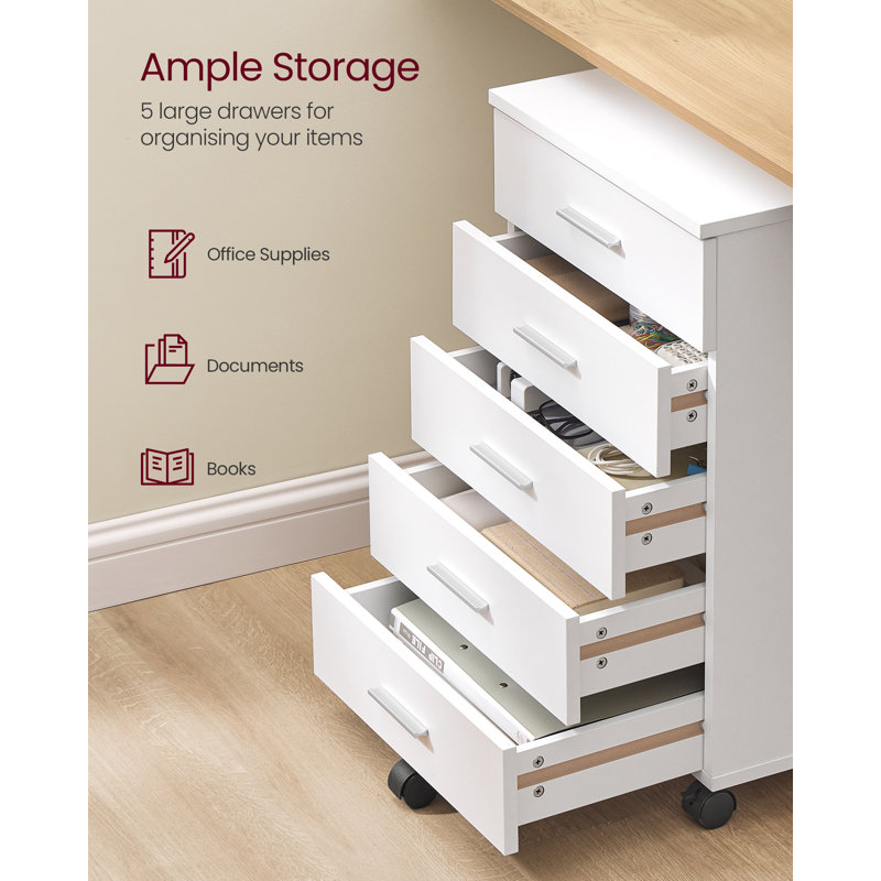 42cm Wide 5 -Drawer File Cabinet