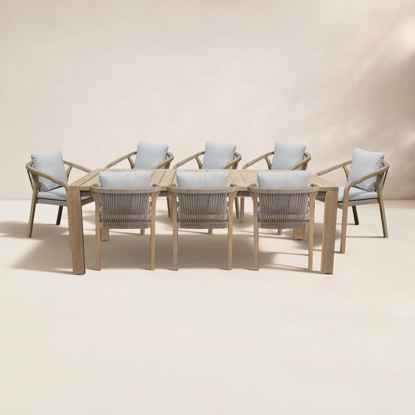 Joly 87" Acacia Patio Dining Set