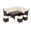 Ensemble de canapé modulaire en rotin 7 pièces PE-770241918-770241919