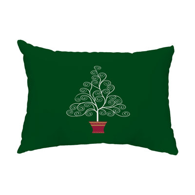 Housse de coussin rectangulaire d'extérieur Filigree Tree