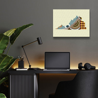 Epic Art 'Virginia State Map' By Lanre Adefioye, A " Virginia State Map " by Lanre Adefioyue