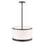 Paynter - Luminaire suspendu - Finition noire - Abat-jour en tissu blanc coquille d'œuf doux-1495381055-1495381048