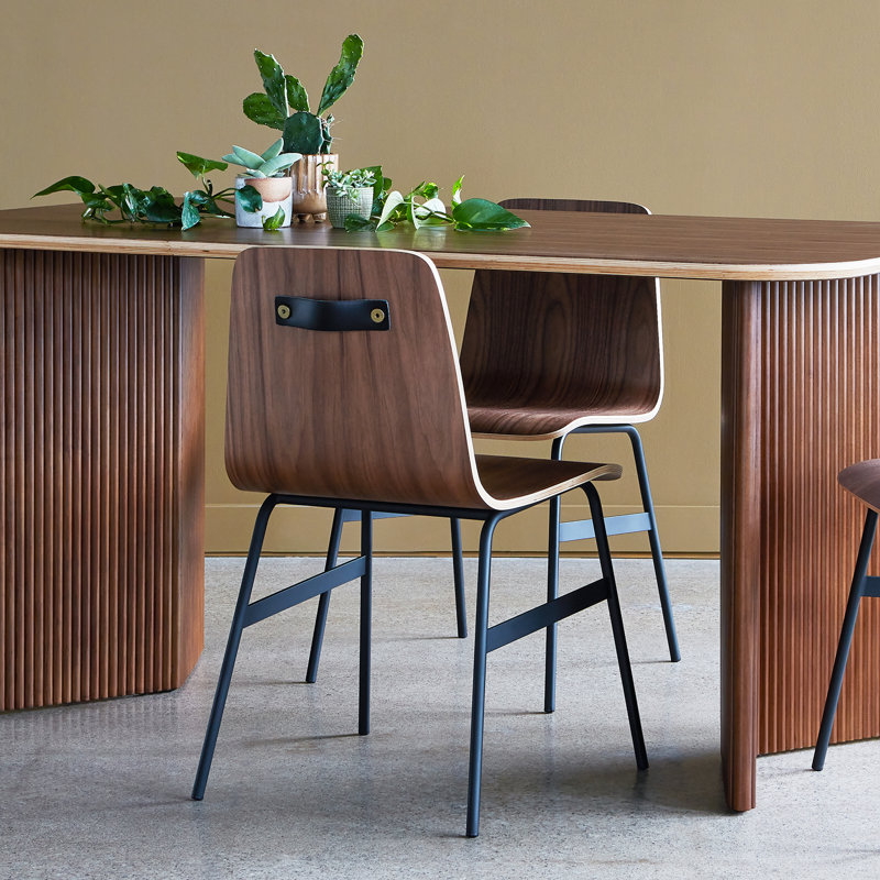 Upholstered Stool with Metal Frame, Walnut, Short Stool  (18” Seat Height)