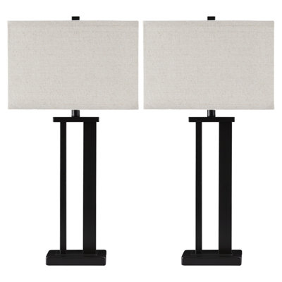 Ensemble de lampe de table argenté 29,5 po Jacinda