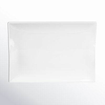 Max Rectangular Porcelain Serving Platter, 18-Inch