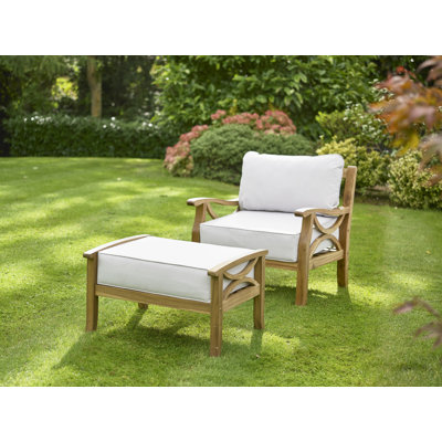 Aamani Outdoor Lounge Chair and Footrest, Sunbrella® Cushions Included