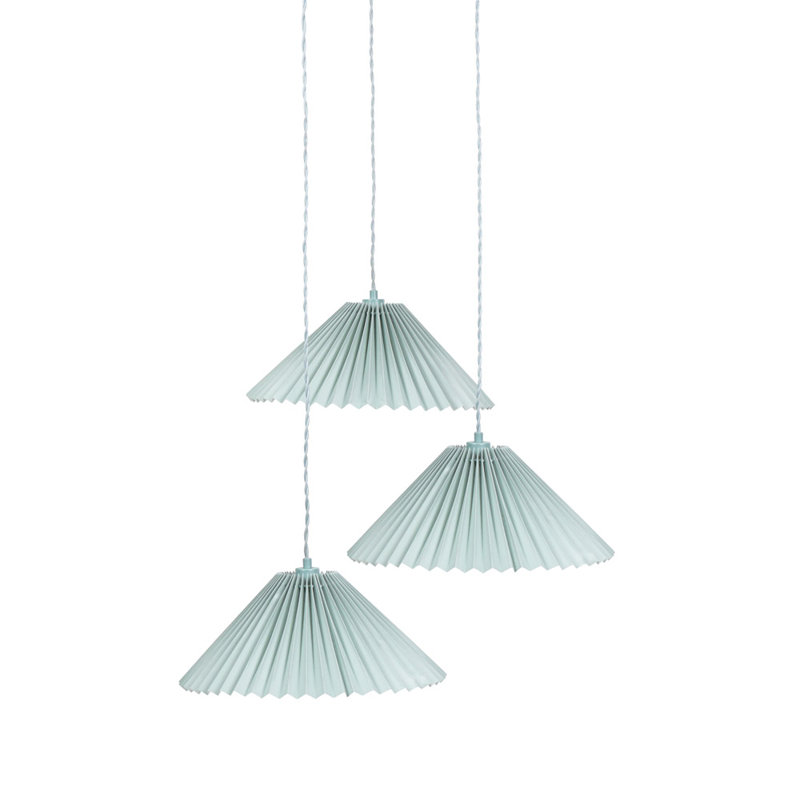 Kameron 3 - Light Painted Shaded Pendant, Blue, No