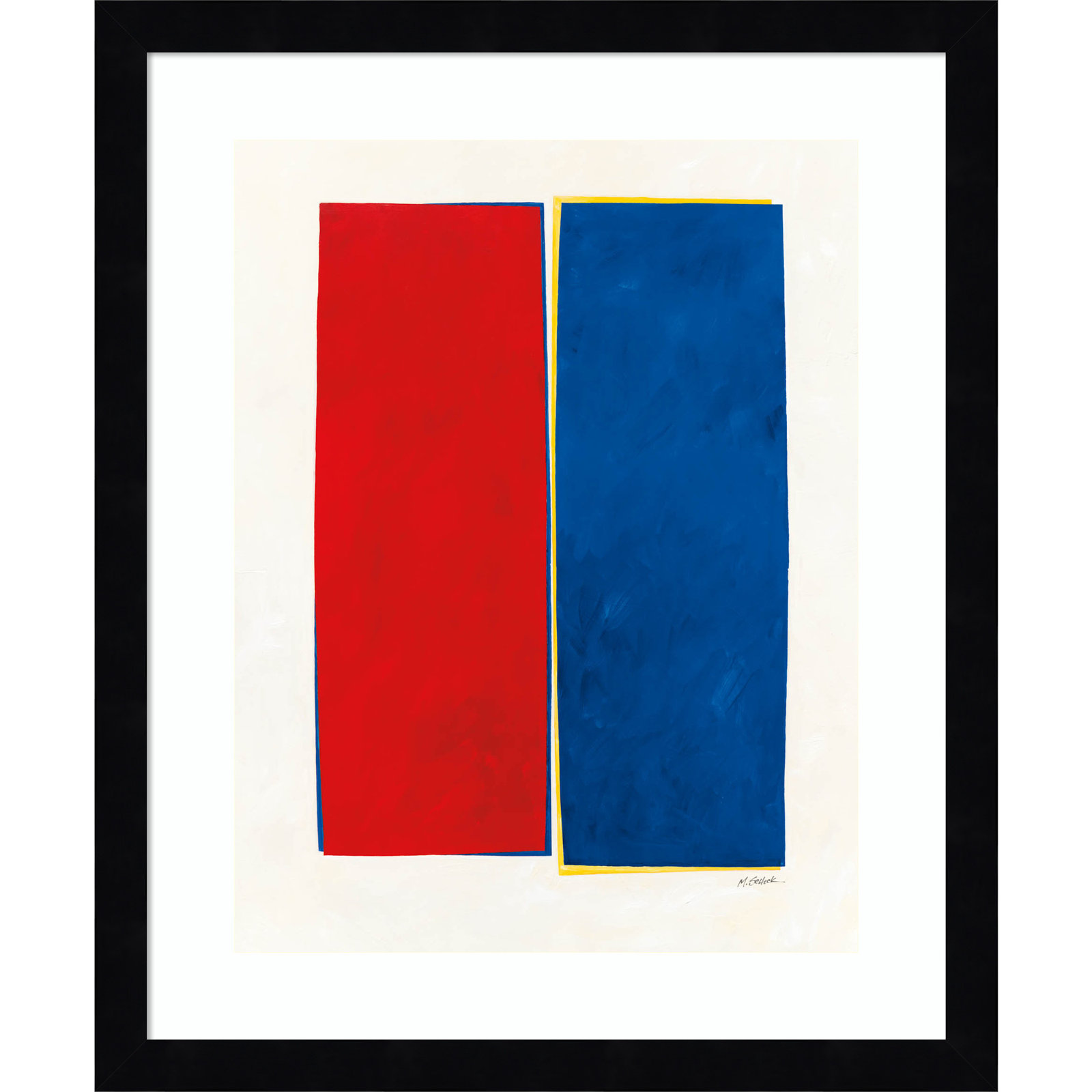 Monolithic II Wood Framed Wall Art Print, 17" H x 14" W, Black Framed