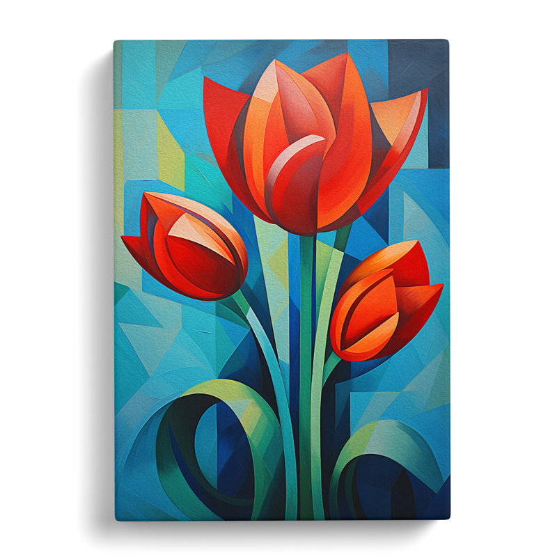 Tulip Flower Constructivism No.2 - Print, 50cm H x 35cm W x 3cm D