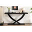Table moderne rustique de 57 po, à pieds croisés, spacieuse, pour la construction d'une console de chambre à coucher-747121601