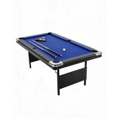 Table de billard pliable de 7 pieds pour la famille, aucune table de billard portable avec boules, queues, craie, support et brosse, aucune petite table de billard peu encombrante pour appartement, sous-sol, salle de jeux et bureau