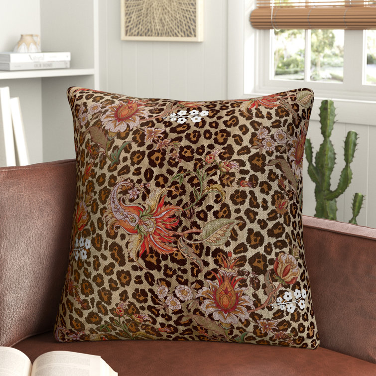 Leopard Pattern Pillow East Urban Home Color: Brown, Shape: Rectangular, Size: 12 x 20