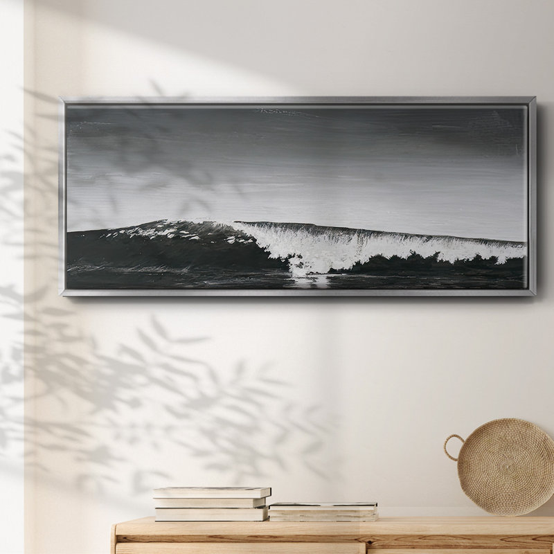Black & White Waves I - Toile encadrée