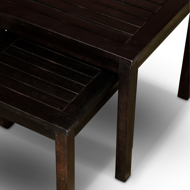 Tables gigognes en bois d'eucalyptus de 2
