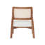 Ensemble de chaises longues à dossier tissé beige avec structure en bois