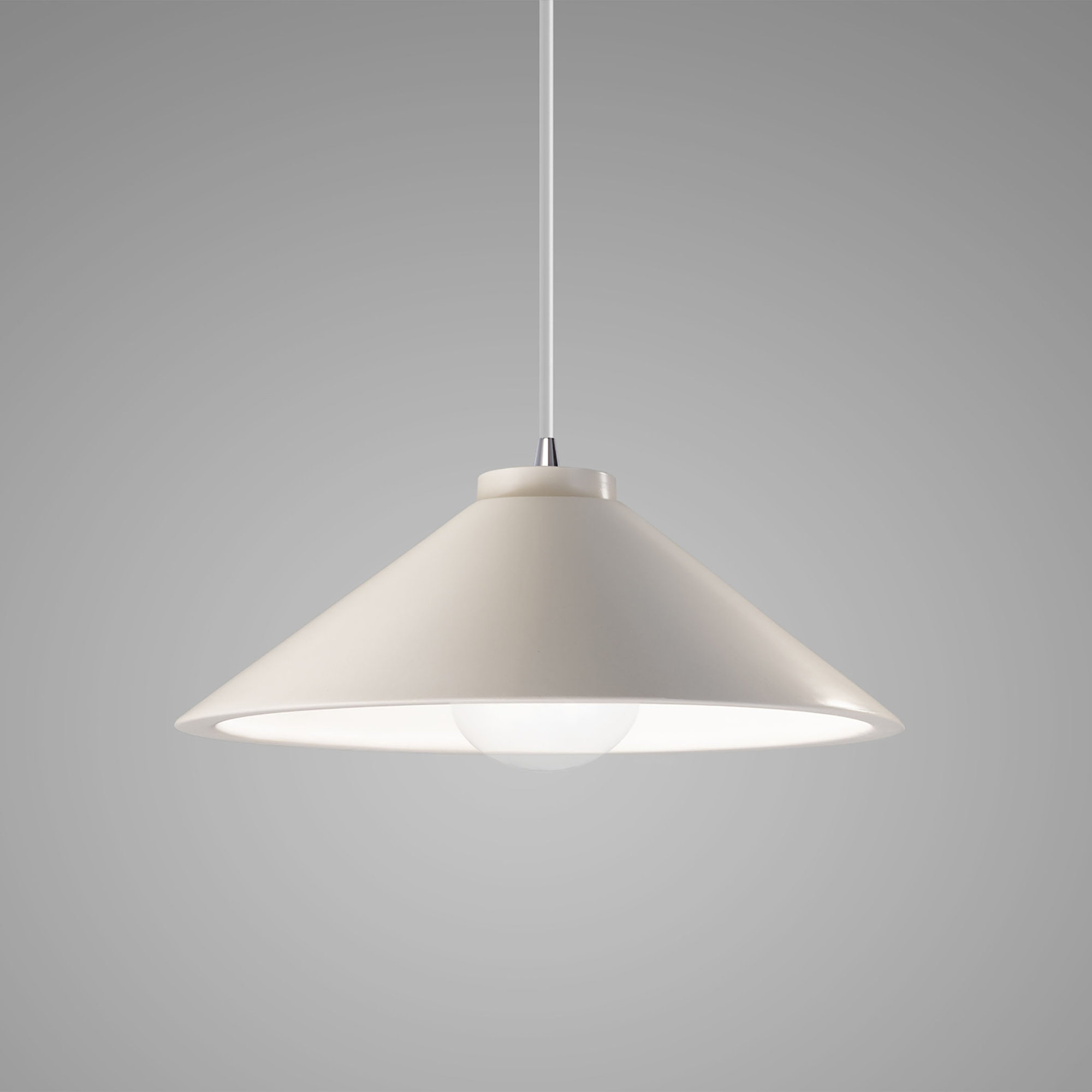 Leni Collection 1 - Light Cone Pendant Accents, Antique Silver, Polished Chrome
