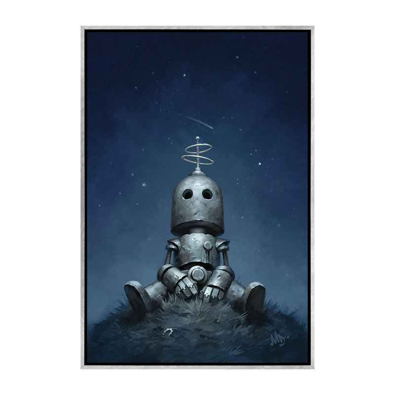 Décoration murale pour enfants Interval, H 60 po x l 40po x P 1,5 po, Toile avec cadre argenté