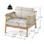 Fauteuil club d'extérieur Sumbawa, ensemble de 2