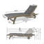 Chaise longue Banzai avec plateau coulissant