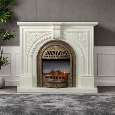 Modern retro fireplace, unique shape