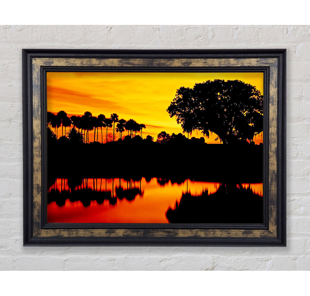 Beautiful Orange River Reflections - Einzelne Bilderrahmen Kunstdrucke