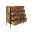 Commode de style industriel à 4 tiroirs, commode de rangement, commode à 4 tiroirs, armoire d'appoint