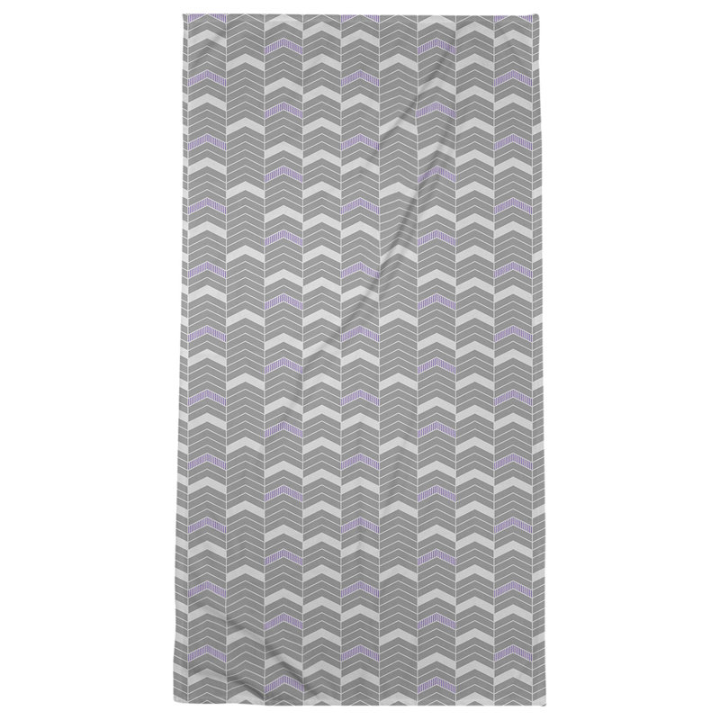 Stephenie Beach Towel, Gray/Purple/Off White