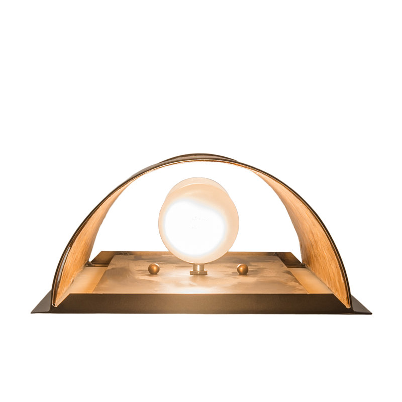 Loon Right LED Flush Mounted Sconce, Amber, Antique Copper
