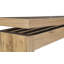 Console moderne et minimaliste en bois avec incrustations géométriques, idéale pour une entrée, un corridor ou en complément d'un canapé.