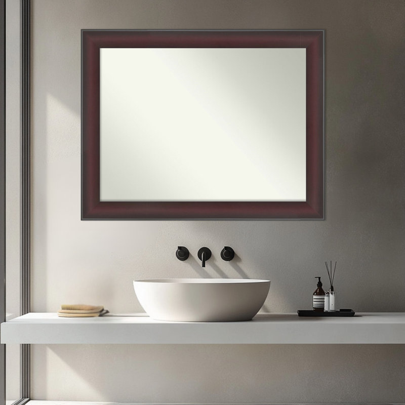 Miroir de salle de bain mural Grand Narrow, 27,75 po x 21,75 po, Cherry