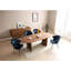 Table à collation moderne de style Mid-Century - noyer, espace compact avec texture noyer pour espaces restreints, style