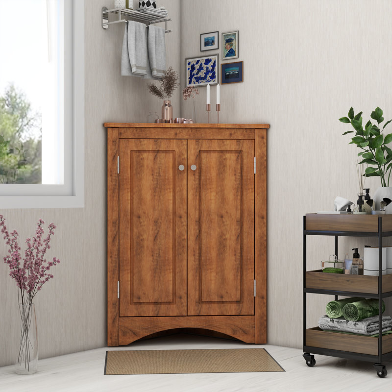 Wingman Freestanding Bathroom Cabinet, Brown