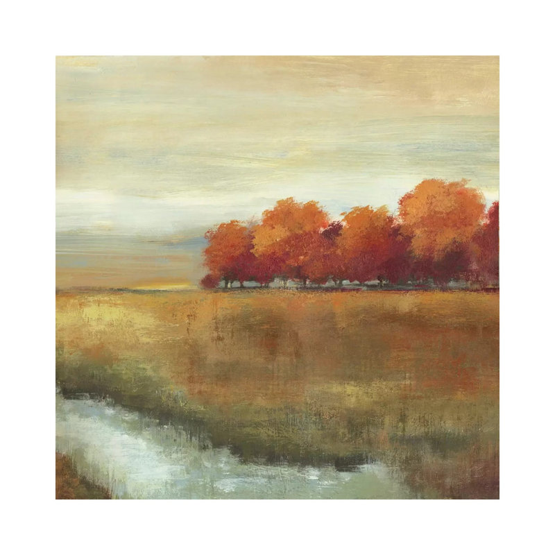 Orange Treescape II by Allison Pearce - Wrapped Canvas Painting, 30.48 cm H x 30.48 cm W