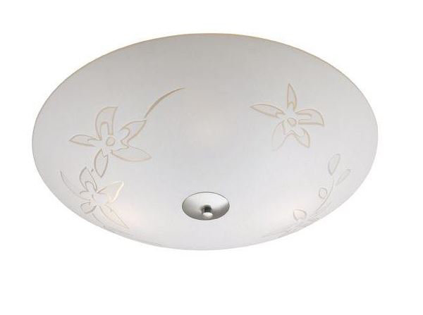 Glass Flush Mount, 14 cm H x 44 cm W x 44 cm D