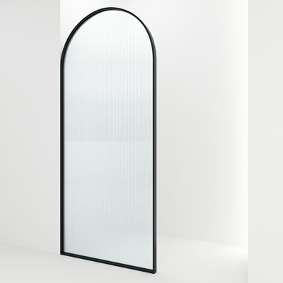 Écran de douche à cadre fixe l 34 "x H 78" avec verre cannelé 3/8 "Arden