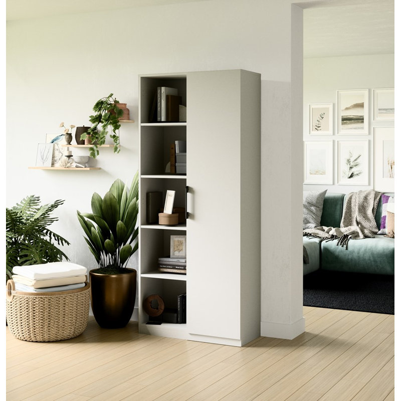 182cm H x 30cm W Laminate Standard Bookcase, White