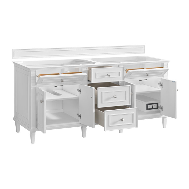 Lorelai 72'' W Double Vanity, Eternal Jasmine Pearl, Bright White