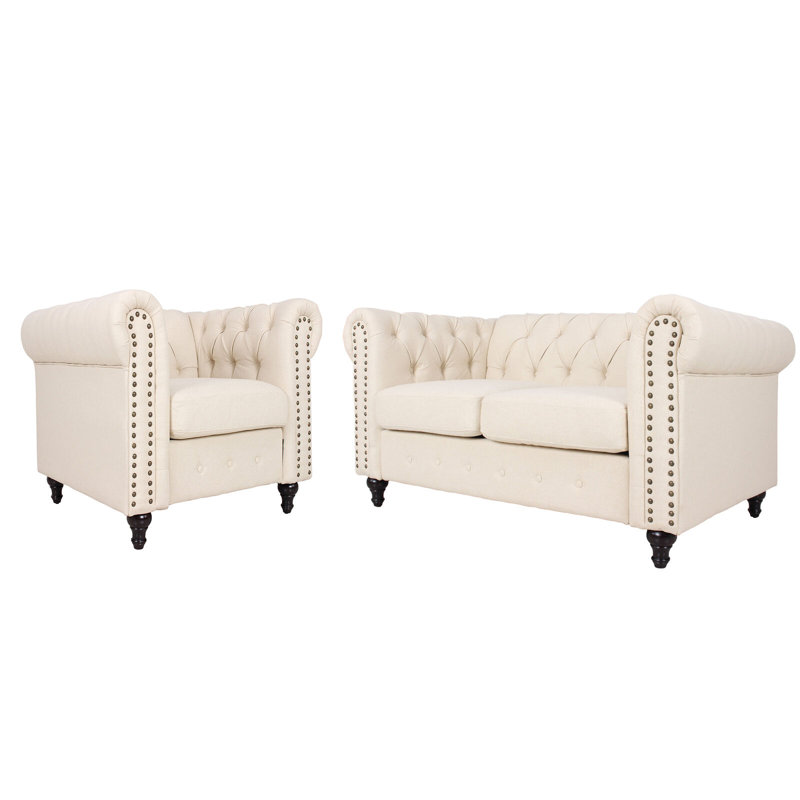 Living Room Set, Linen, Neutral