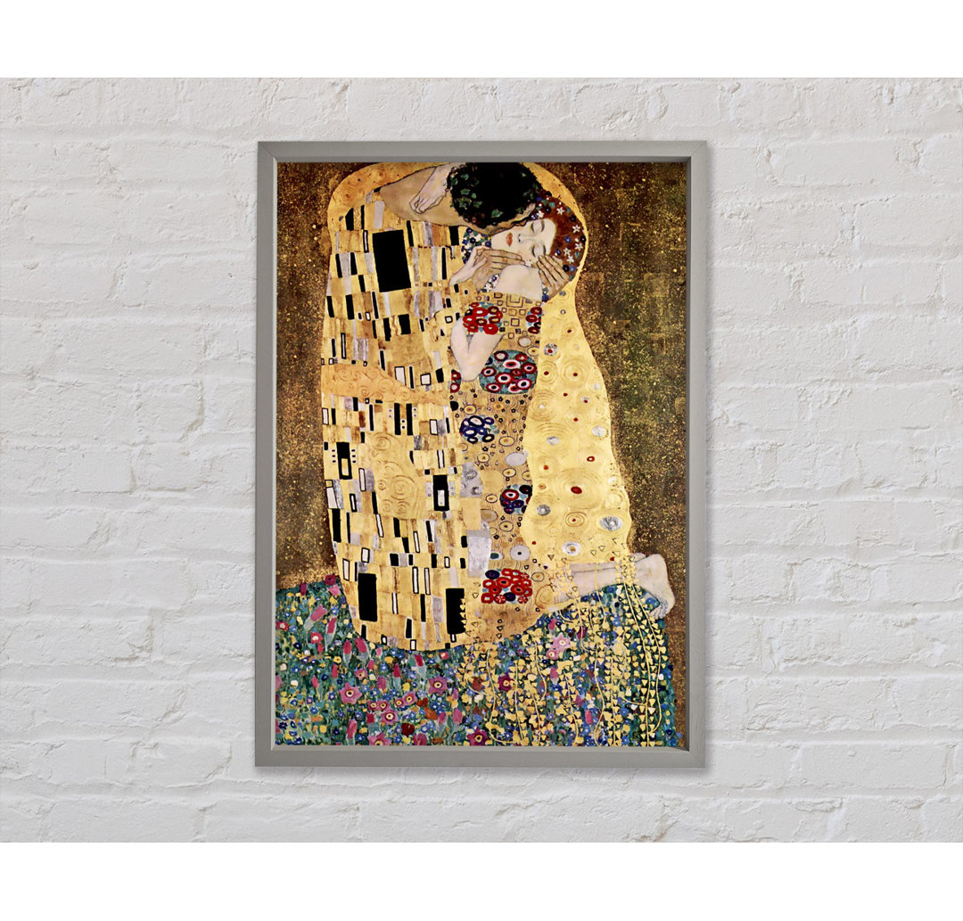 Gerahmtes Leinwandbild The Kiss von Klimt