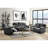 Relaxing 3 Chenille With Reclining And A Convenient Drop Down Table Grey Recliner Design