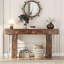 Console rectangulaire en bois de style campagnard de 63 po, derrière le canapé-795056328