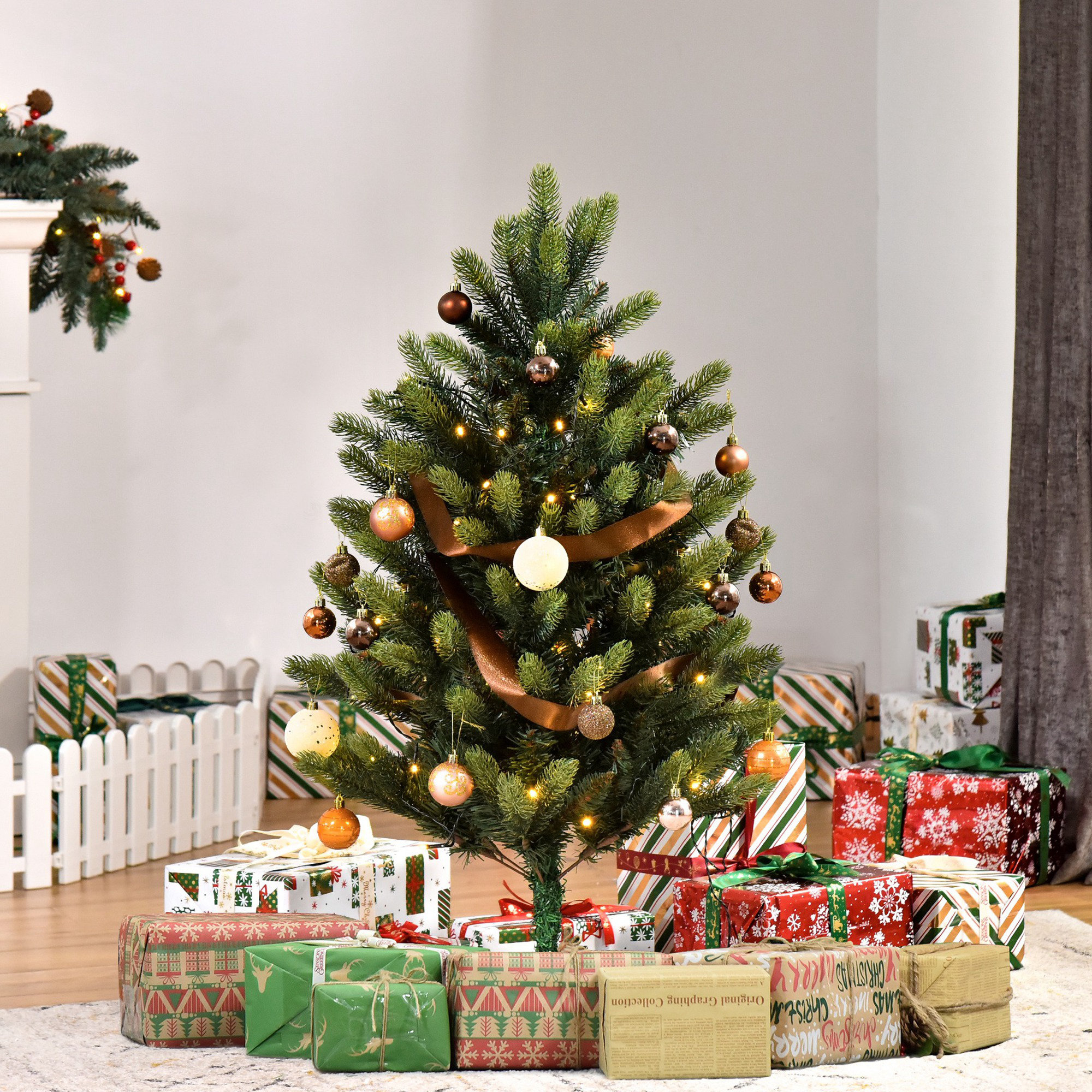 The Holiday Aisle® 3' H Green Realistic Pine Cashmere Christmas Tree ...